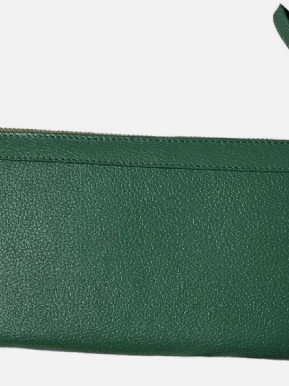 SANDRA CADAVID CHRISTINA LUXURY EMERALD GREEN LEATHER WRISTLET WALLET - Picture 3 of 7